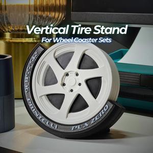 Vertical Tire Stand for Wheel Coaster Sets - *Wheel Coasters Not Included