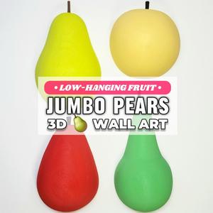 Jumbo Pears Decorative 3D Wall Art Set :: The 'Low-Hanging Fruit' Collection