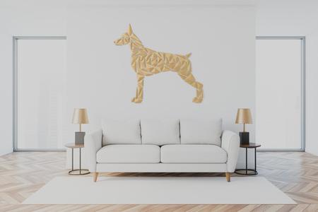 Geometric dog wall art - “Dobermann style”