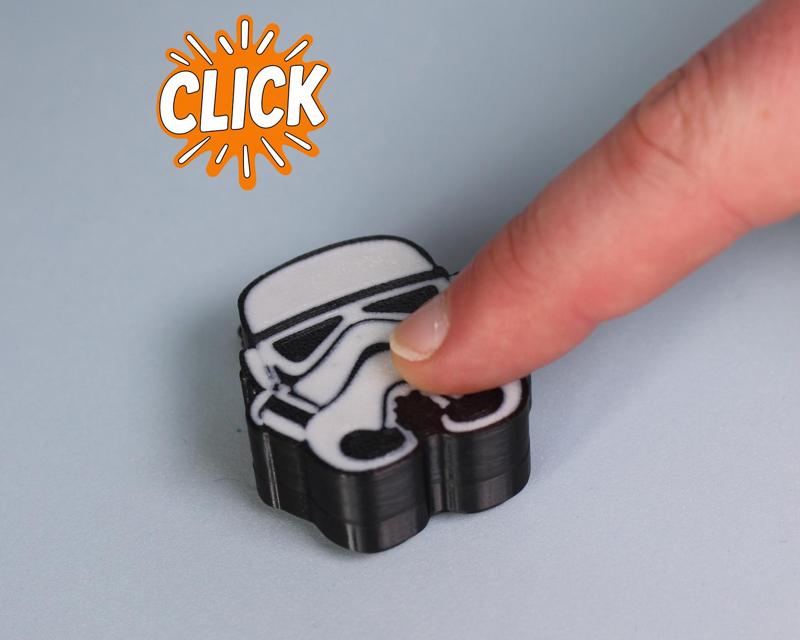 Stormtrooper Helmet Fidget Clicker - Keychain