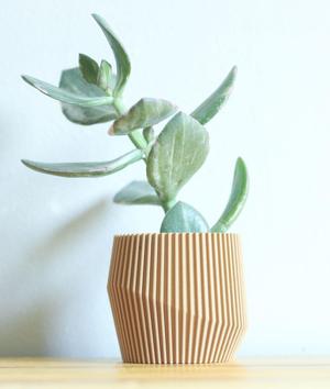 MINIMAL PLANT POT READY TO BE PRINTED IN WOOD PLA | WAVE