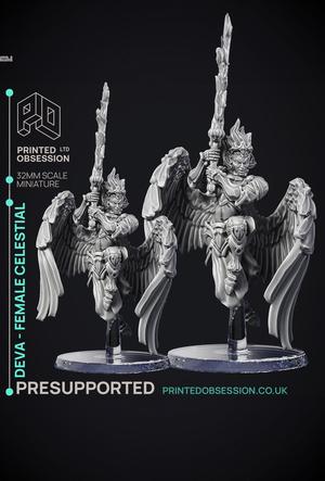 Deva Acolyte - Celestial Fighter - PRESUPPORTED - Heaven Hath no fury - 32 mm scale 