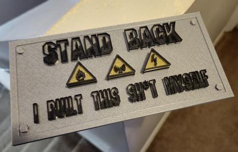Stand Back Warning Sign