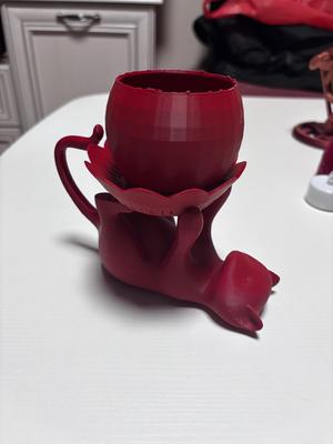 Cat holding a bowl