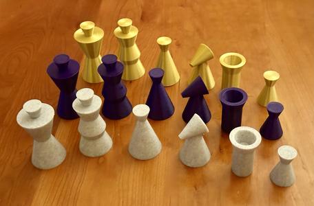 Abstract chess set