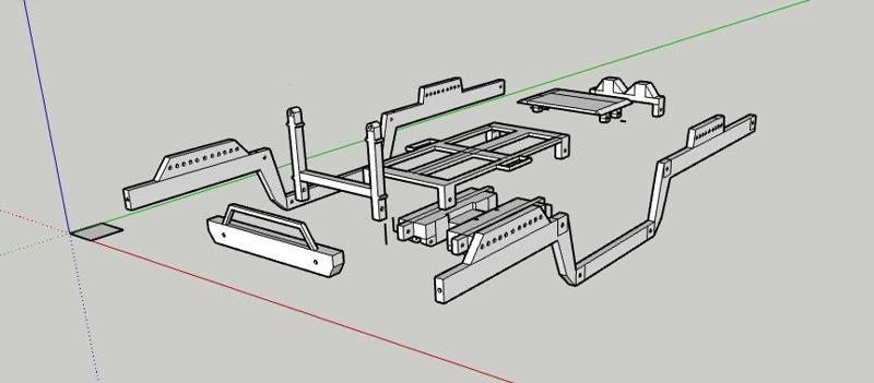 MRC full chassis kit for Scx24 in MILLIMETERS