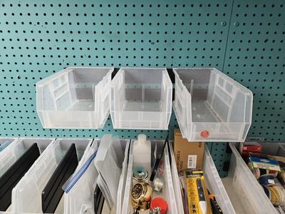 Pegboard mount for AkroBin/Quantum storage bins