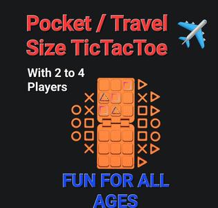 Travel/Pocket Tic Tac Toe "Print In Place"