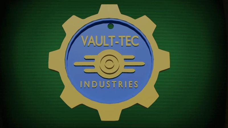 Vault-Tec Logo Keychain/Llavero