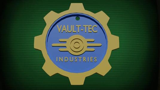 Vault-Tec Logo Keychain/Llavero