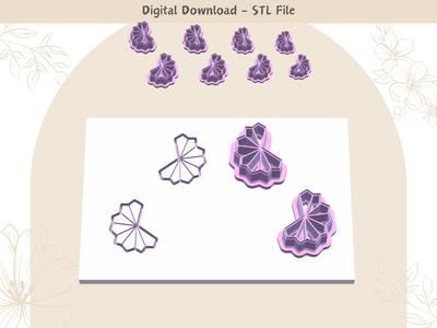 Abstract Part Flower Clay Cutter for Polymer Clay | Digital STL File | Clay Tools | 4 Sizes Summer C