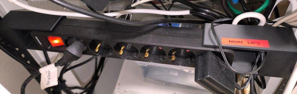 Power strip rack mount