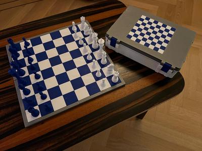 Chess board in quarters with dovetail, parametric model