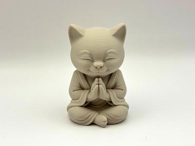 Zen Cat Meditating Monk