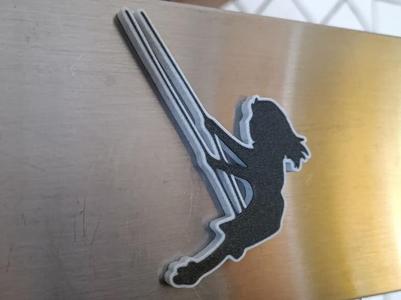 Girl on swing - Banksy magnet