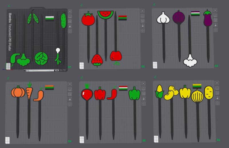 Pierceable Veggie Markers,