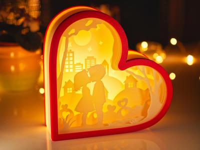 Lovers Valentine Day Shadowbox