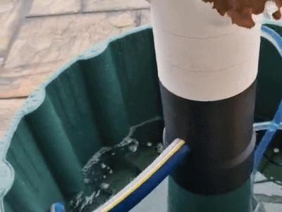 Hydroponic Tower Base – Funnel & Outlet