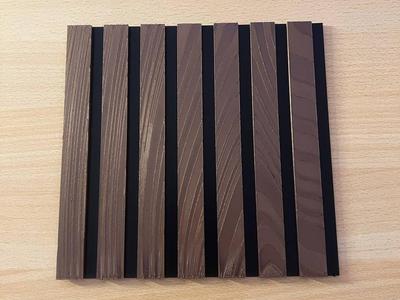 Decorative acoustic panel with wood effect