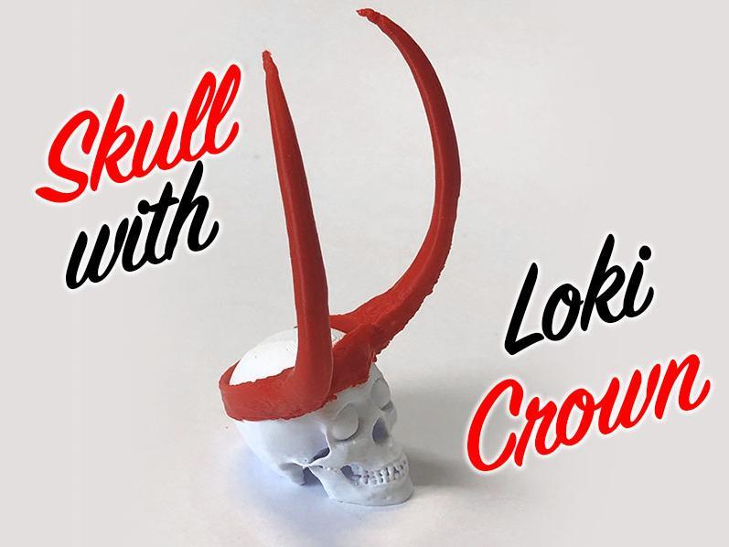 Skull with Loki Crown