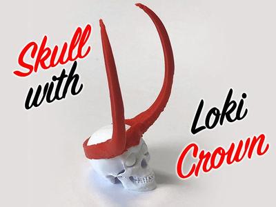Skull with Loki Crown