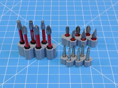 Dual Row Slim Hex Bit Holder (1/4 inch, 4 mm, REV2)   
