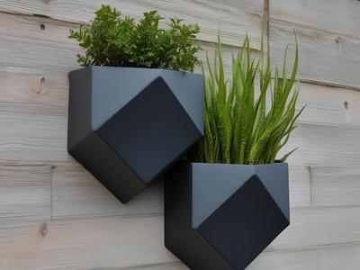 Modern Wall Hanging Low Poly Planter