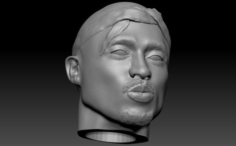 2Pac Tupac Shakur Bust 3D Print