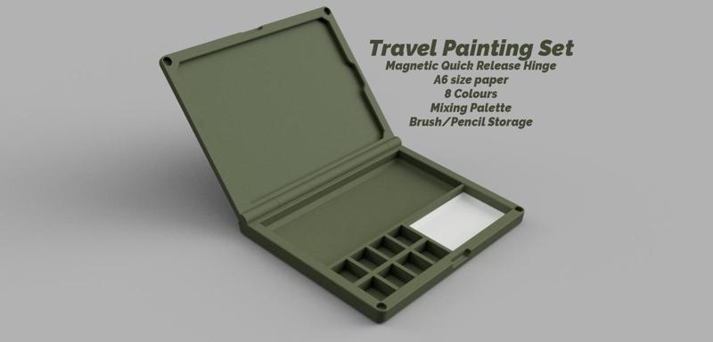 Travel Painting Set Quick Release Magnetic Hinge 