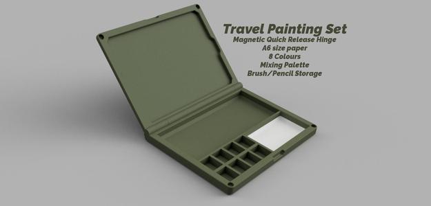 Travel Painting Set Quick Release Magnetic Hinge 