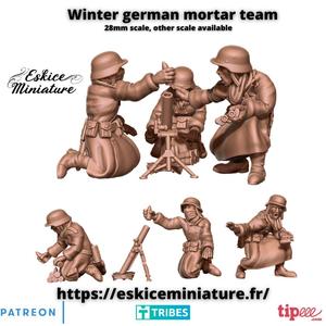 Winter german mortar team - 28mm