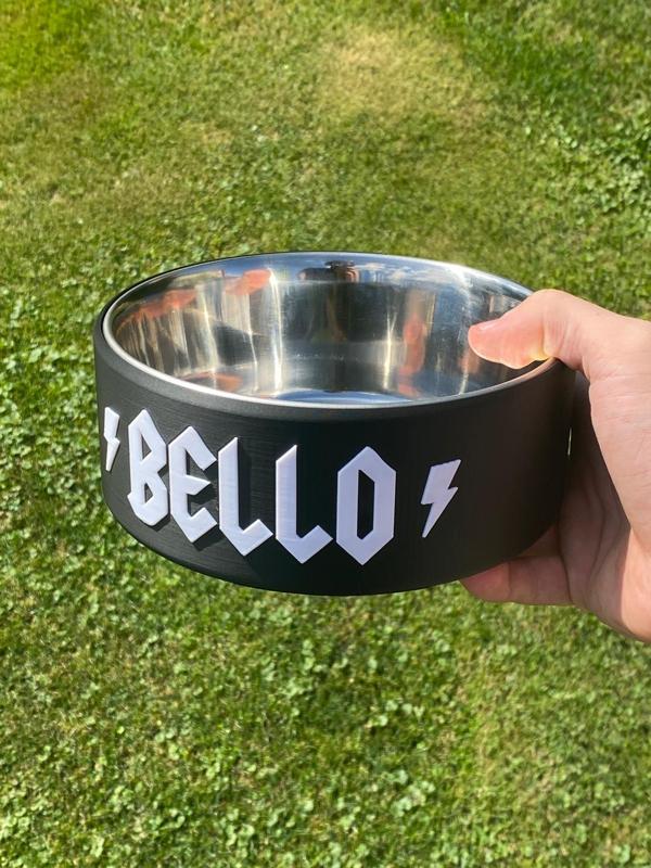 Dog bowl with custom name
