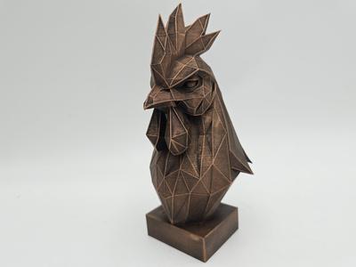 ROOSTER LOW POLY WELDING BUST