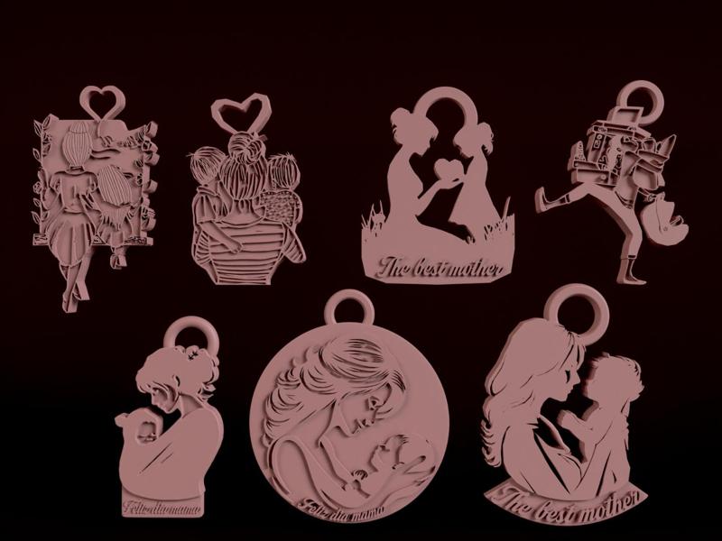 mother's day keychain pack