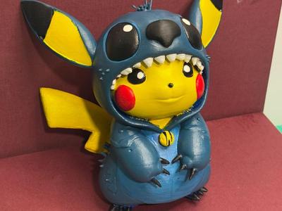 Pikachu Dressed as Stitch