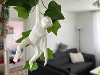 Cute low poly swing monkey