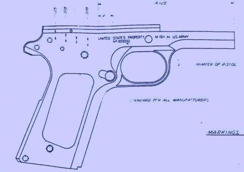 Colt M1911A1 Pistol Blueprints