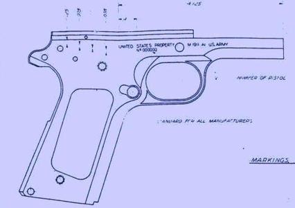 Colt M1911A1 Pistol Blueprints