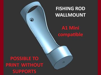 Fishing rod wall mount