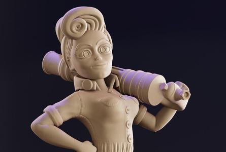 The Riveter woman holding baseball bat