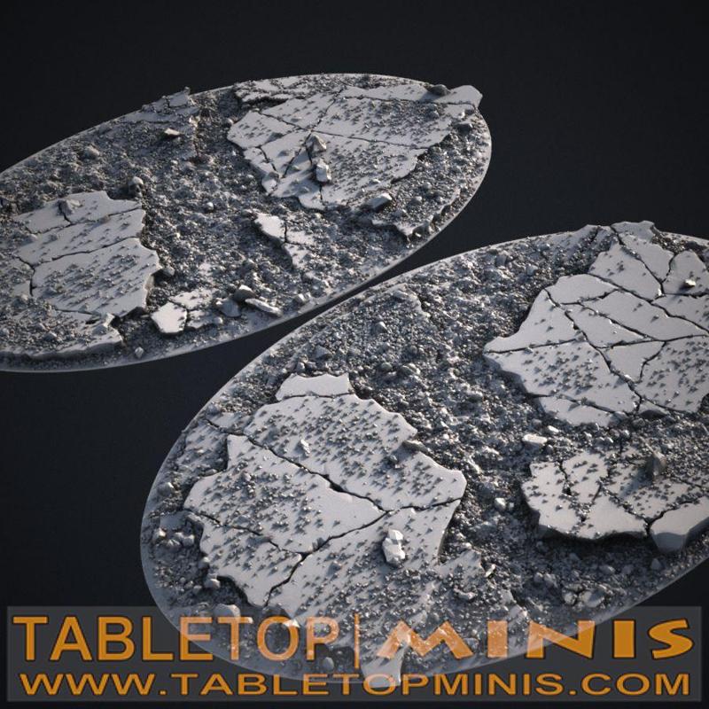Cracked Earth 170mm x 105mm Oval Bases Topper