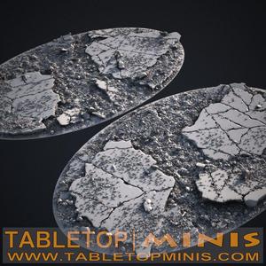 Cracked Earth 170mm x 105mm Oval Bases Topper