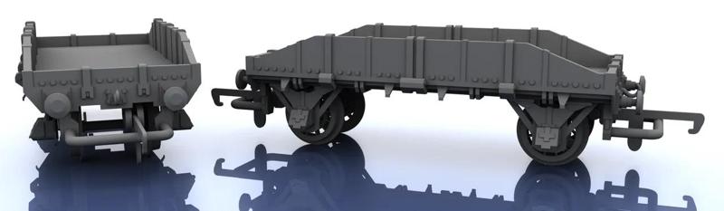 OO Scale Train - Flatbed Style 1 - Short   