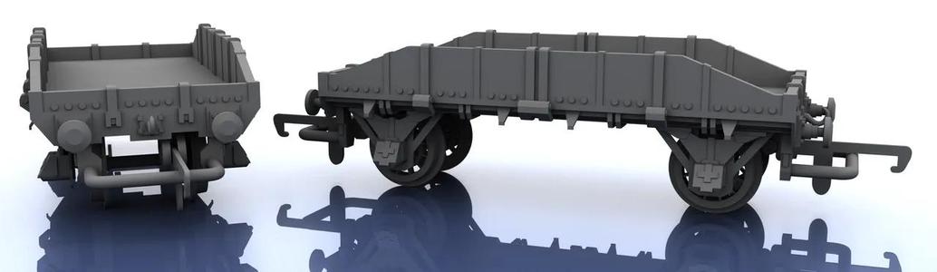 OO Scale Train - Flatbed Style 1 - Short   