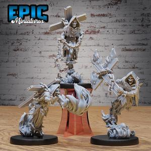 Fire Ghost Skeleton Set / Undead Soldier / Evil Skelet Warrior / Zombie Fighter / Walking Dead / Graveyard Encounter
