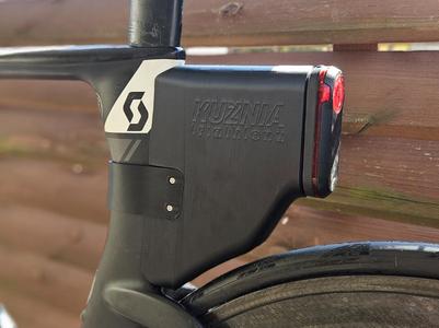 Scott Plasma 20 tool box with Garmin Varia mount