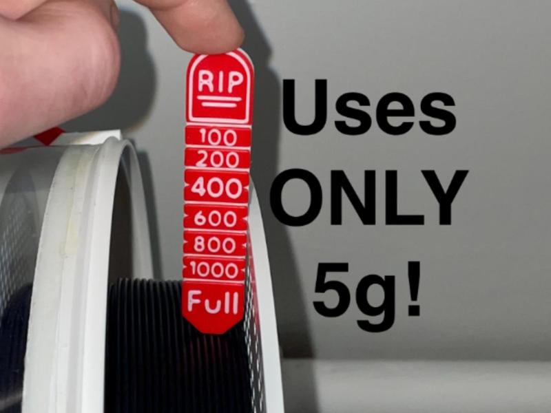 Filament Gauge/Measuring Tool – Uses ONLY 5g!