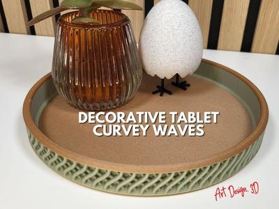 Decorative Tablet Curvey Waves Round & Oval