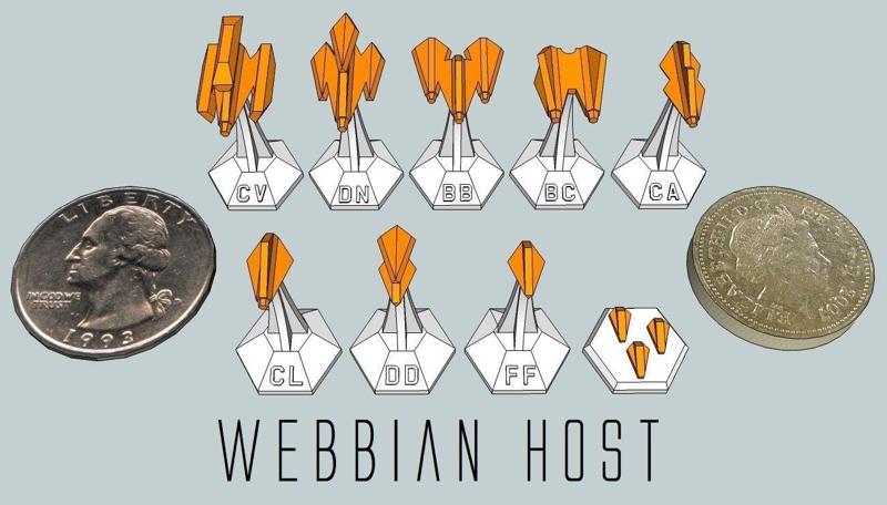 MicroFleet Webbian Host Starship Pack