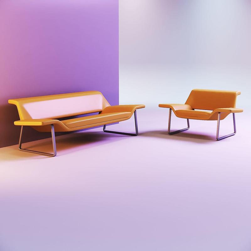 Doll couch and recliner chair
